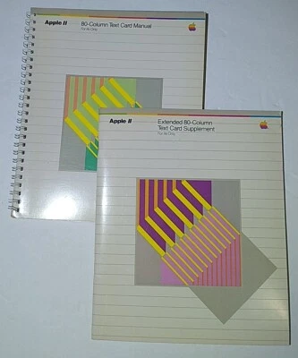 2 Vintage Apple IIe Computer Extended 80 Column Text Card Supplement Manuals  - Image 1 of 4