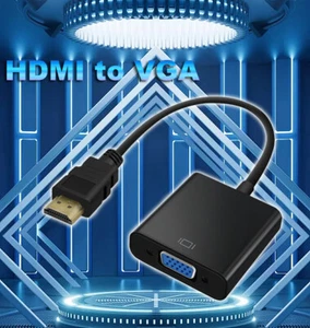 1080P HDMI Male to VGA Female Video Cable Cord Converter Adapter For PC Monitor - Picture 1 of 12