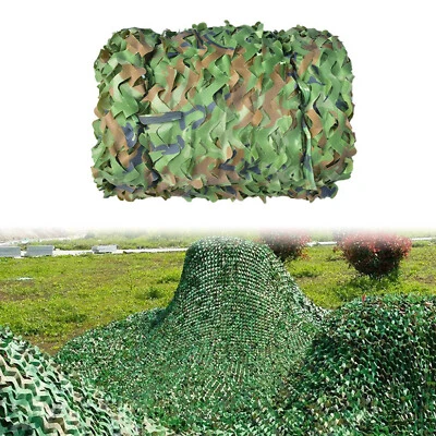 Military Camo Netting Camouflage Net Woodland Cutable Camping Hunting Sunshade - Image 1 of 4