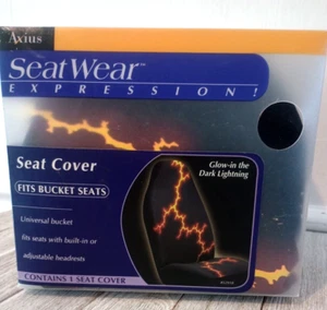 Axius Lightning Glow in the Dark Adjustable Headrest Universal Bucket Seat Cover - Bild 1 von 4