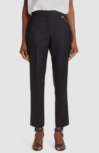 $1095 Givenchy pantaloni donna neri skinny lana sigaretta taglia IT 42 US 6