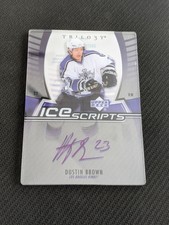 2006-07 UPPER DECK UD TRILOGY DUSTIN BROWN IS-BR ICE SCRIPTS AUTO AUTOGRAPH