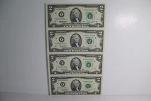 1995 $2 FA(FW) 4 Note Sheet (4 available) - Picture 1 of 2