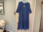 Aspiga Willow Embroidered Dress Manna Blue Size S. Bnwt
