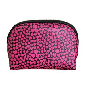Bolso de Cosméticos Grande Dabney Lee Corazón 8" Bolsa de Viaje con Cremallera Rosa Negro - Imagen 1 de 5