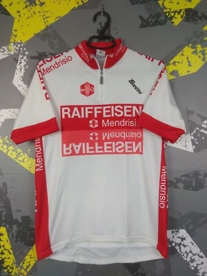 Camisa de ciclismo Santini Jersey blanca roja poliéster para hombre talla XL IG93 Foto 1 de 4