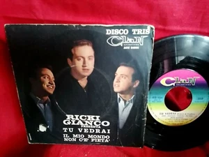 RICKI GIANCO tu vedrai Disco Tris CLAN 45rpm 7' + PS 1962 ITALY EX - Picture 1 of 2