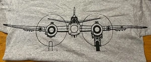 Bristol Beaufighter Fighter Aircraft Technical Drawing Blueprint RAF WW2 L Shirt - Picture 1 of 5