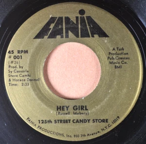 125th STREET CANDY STORE Silent Heart/Hey Girl LATIN 45 FANIA 001 GOLD FUNK SOUL - Picture 1 of 2