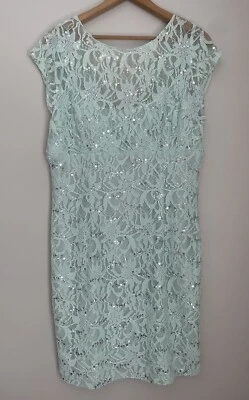 Hailey Adrianna Papel 14 Dress Mint Lace Overlay Short Dance Graduation Party - Image 1 of 4