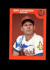 Mike Jorgensen 1987 Louisville Redbirds authentic autographed card