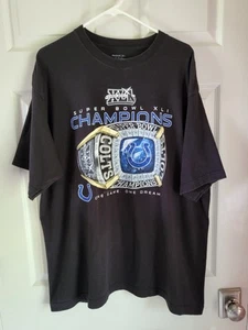 NFL Indianapolis Colts Super Bowl Championship Ring Y2K Reebok Tee Men's Size XL - Picture 1 of 4