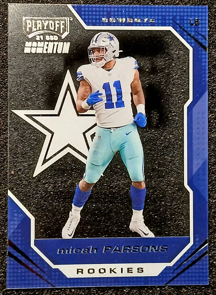 2021 Panini Chromicles Playoff Micah Parsons Rookie Cowboys Acetate SP #PMR-35 - Image 1 of 2