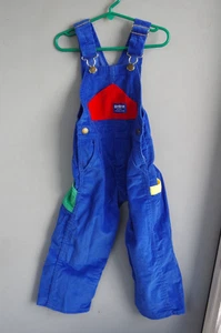 Vintage OshKosh B'Gosh Vestbak Primary Colorblock Corduroy Overalls 3T Rare HTF - Picture 1 of 14