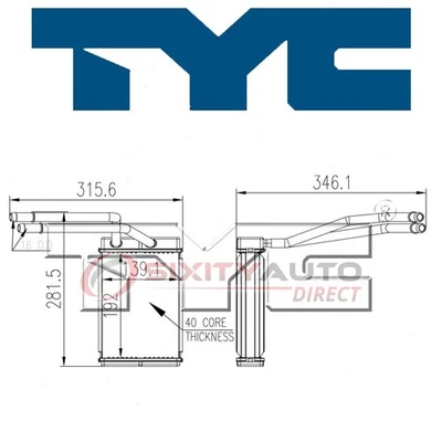 TYC Front HVAC Heater Core for 2002-2006 Mercury Mountaineer Heating Air lt Foto 1 de 4