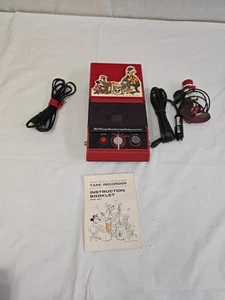 Vintage Mickey Mouse Disney Toy Characters Cassette Tape Recorder Microphone Red - Picture 1 of 9