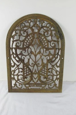 Arco de registro de pared de rejilla de ventilación térmica de hierro fundido antiguo vintage Foto 1 de 4