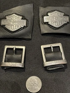 HARLEY DAVIDSON OEM BARRA Y ESCUDO LOGOTIPO METAL EMBLEMA MEDALLÓN DE BOTAS + HEBILLA - Imagen 1 de 15