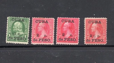 4pc CARIBBEAN  STAMPS LOT OVERPRINT UNSED ID#859 - Image 1 of 2