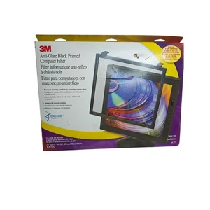 3M EX10L Czarna ramka ANTYODBLASKOWY Filtr komputera Pasuje do monitora LCD 15" Nowy - Zdjęcie 1 z 4