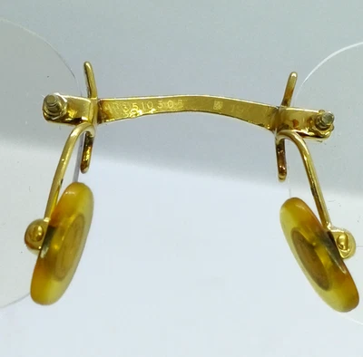 VINTAGE AUTHENTIC CARTIER BUBINGA CDECOR WOOD EYE/SUNGLASSES  BRIDGE FOR PARTS - Image 1 of 4