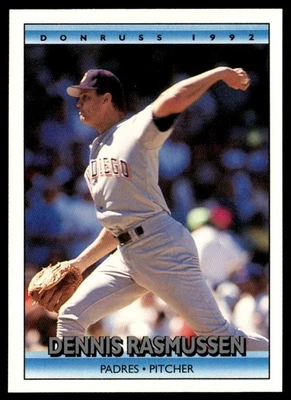1992 Donruss Dennis Rasmussen San Diego Padres #245 - Image 1 of 2