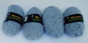 FOUR Neveda Rubertin Sport Weight Light Blue # 1913 Yarn 20 gr. Balls New - Picture 1 of 6