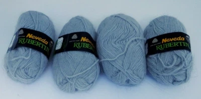 FOUR Neveda Rubertin Sport Weight Light Blue # 1913 Yarn 20 gr. Balls New - Image 1 of 4