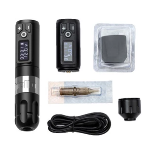 Tattoo Machine Kit Drehstift Wireless Tattoo Netzteil mit 2 Stck. Akkupack - Bild 1 von 18