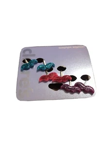 Nuevo conjunto de 3 pendientes de bigote claros soluciones sensibles - Imagen 1 de 7