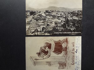 NEW ZEALAND 1905/ 08  2 x vintage picture post cards, PORT CHALMERS date stamps