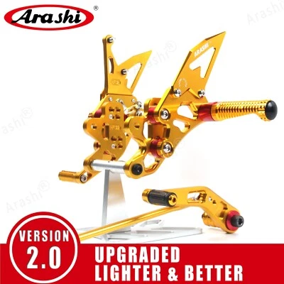 Reposapiés trasero para Suzuki GSXR750 GSXR600 2011 - 2023 Arashi versión 2.0 DORADO Foto 1 de 4