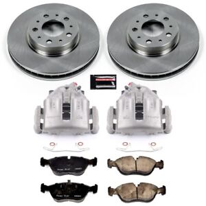 KCOE572 Powerstop 2-Wheel Set Brake Disc and Caliper Kits Front for Volvo V70