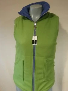 Lexi York Reversible Vest. NWT. Blue Quilted/Green Fleece Size Small  C35 - Picture 1 of 4