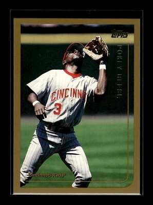 1999 Topps #424 Pokey Reese (EX)(BAS) - Image 1 of 2