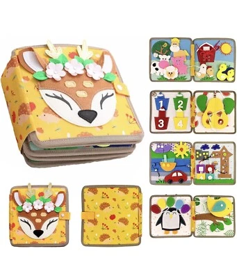 Busy Book Montessori Activity Filz Ruhe Buch Bildung Lernen Reisen Spielzeug - Bild 1 von 4