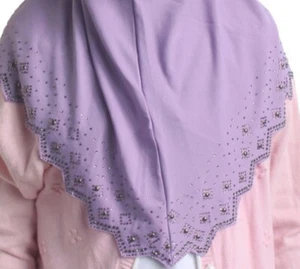 7-12Y Islamic Kids Girls Hijab Scarf Muslim Headscarf Wrap Shawl Amira One Piece - Picture 1 of 18