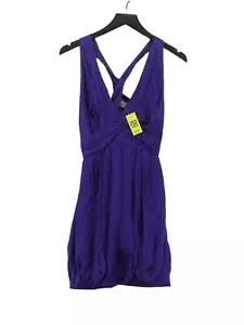 Armani Women's Midi Dress UK 4 Purple Silk with Polyester A-Line - Picture 1 of 6