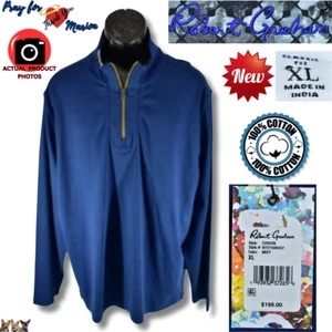 Robert Graham XL Navy Blue Curson Classic-Fit 1/4-Zip Neck Sweater RFF216004CF - Picture 1 of 11