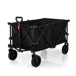 Carro da spiaggia pieghevole nero extra large - Foto 1 di 7