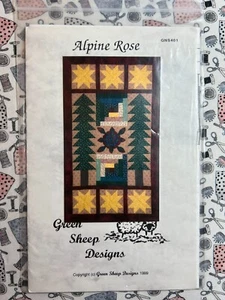 Green Sheep Designs GNS401 Alpine Rose Pattern 24" x 40" - Imagen 1 de 2