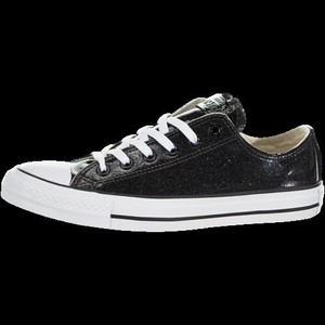 black glittery converse