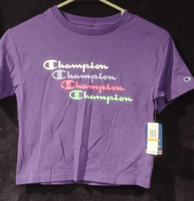 CHAMPION YOUTH GIRL'S PURPLE T-SHIRT, SIZE 6x - Image 1 of 4
