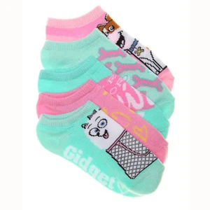 5 PAIR Secret Life of Pets Assorted No Show Socks Size 6-8.5, For Kids Girls NEW - Picture 1 of 6