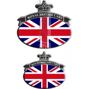 Set. no. 2 Stickers Union Jack Royal British flag Range Rover Black/Gray - Picture 1 of 1