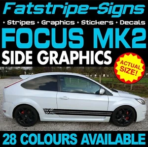 passend für Ford Focus MK2 GRAFIK AUFKLEBER STREIFEN AUFKLEBER TITAN X ZETEC ST RS - Bild 1 von 2