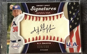 2008 USA Baseball Sweet Spot Signatures A.J. Griffin Auto /230 - Picture 1 of 3