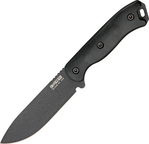 Becker Short Drop Point Knife 2-0016-8 9 1/8" overall. 4 3/8" black coated 1095 - Image 1 of 1