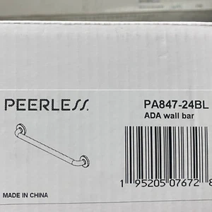 Peerless PA847-24BL Precept 24" Decorative ADA Grab Bar, Matte Black - Picture 1 of 1