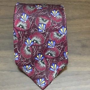 ROBERT TALBOTT tie BEST of CLASS Nordstrom Finest Silk Necktie Red Flower - Picture 1 of 8